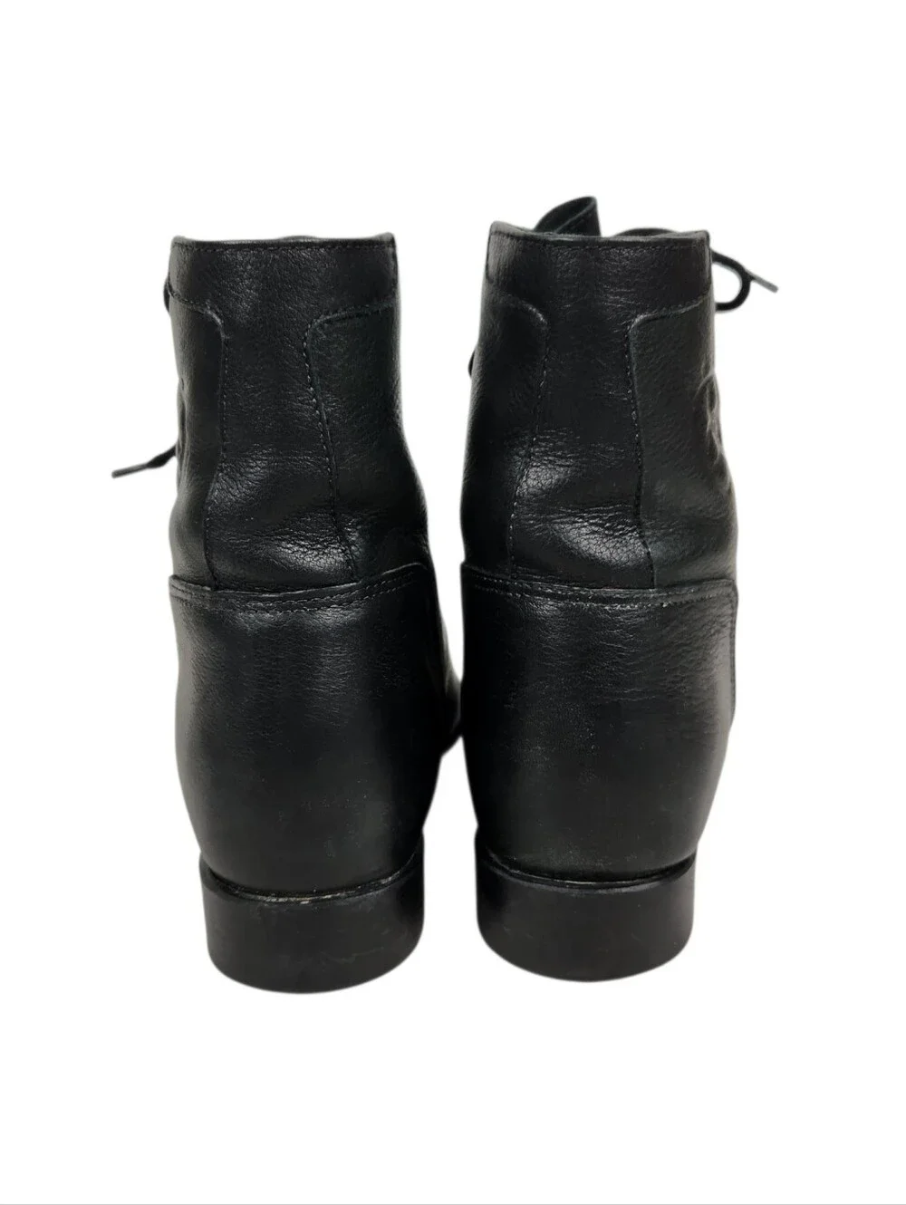 Ariat Heritage Lacer Black Leather Kiltie Lace Up Weatern Boots Womens Size 6.5M